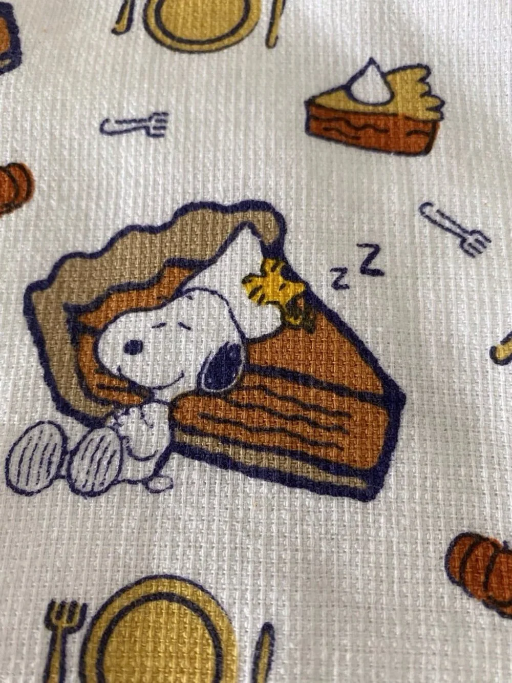 2 Pk Peanuts Snoopy Chef Autumn Fall Pumpkin Pie Kitchen Towels 18” X 28” NEW